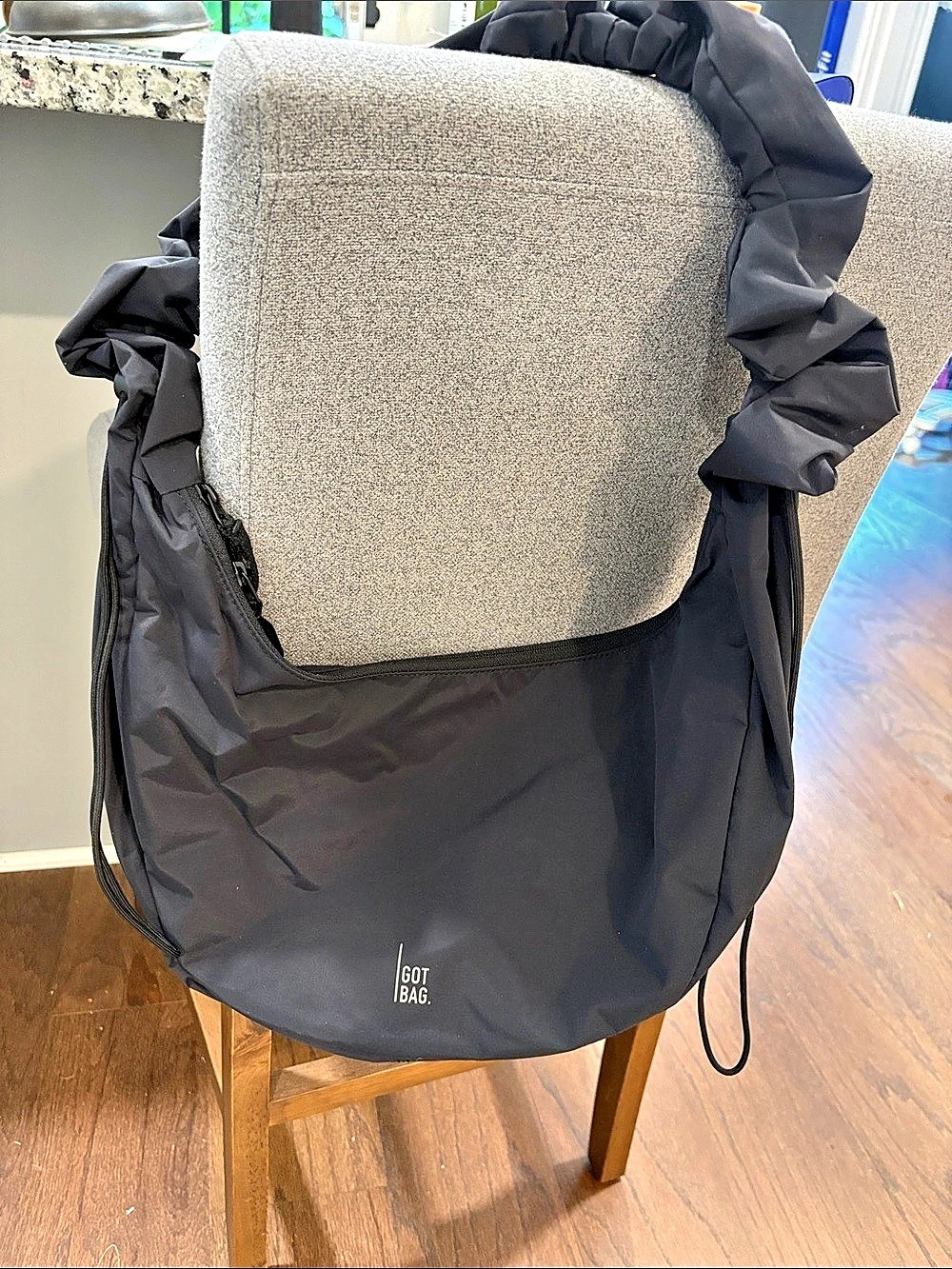 GOT BAG Moon Bag Black Hobo Crossbody converts made from recycled fishing nets